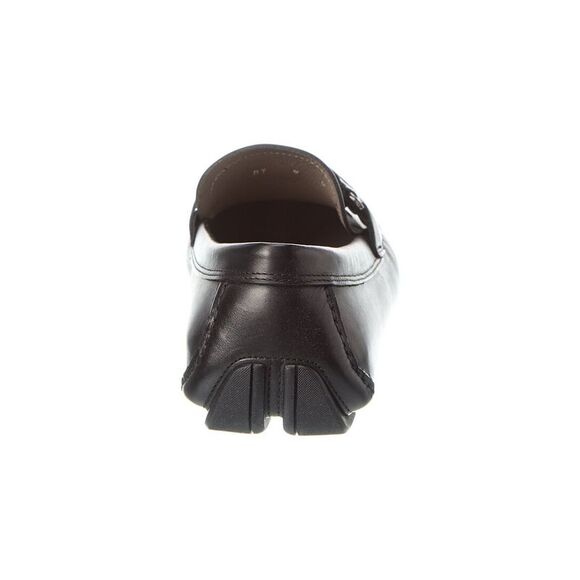 Ferragamo Peter Leather Driver, Black